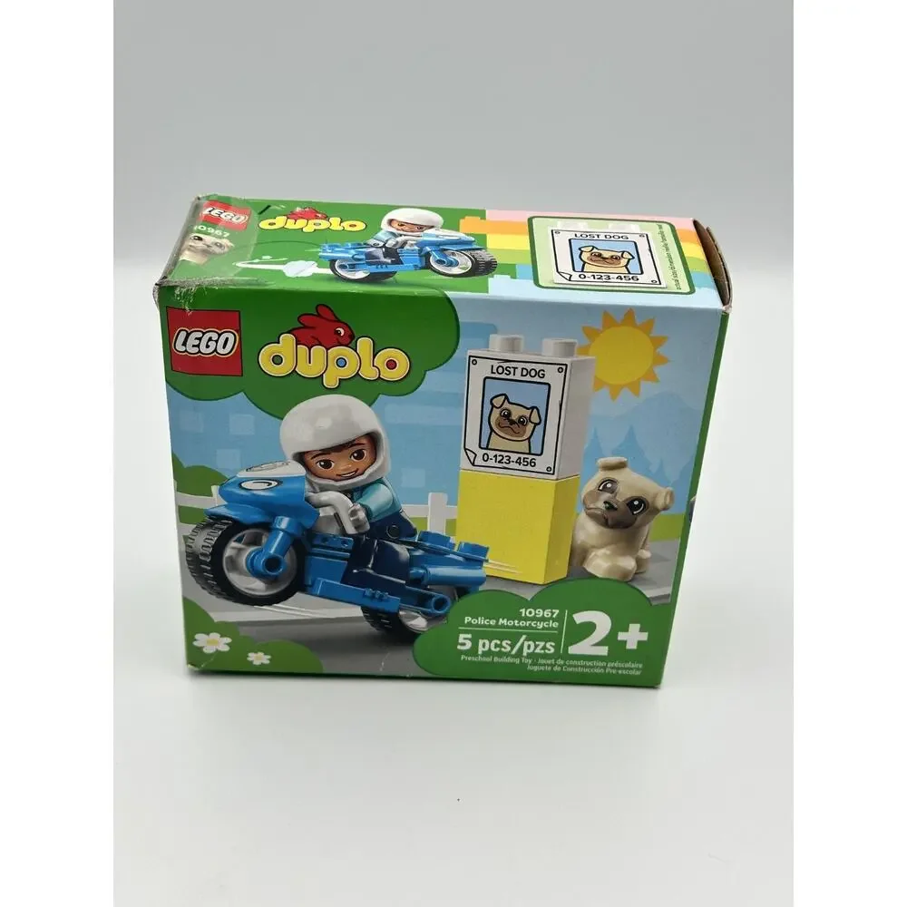 Lego Duplo Lot Learning Through Play 28pc & Police Motorcycle 5pc Toy Bundle